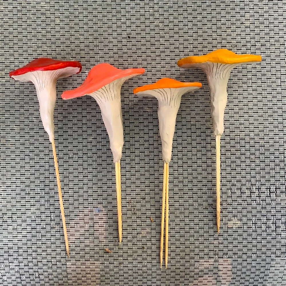 SET OF 3 Custom order Garden Stake Mushrooms 🍄
